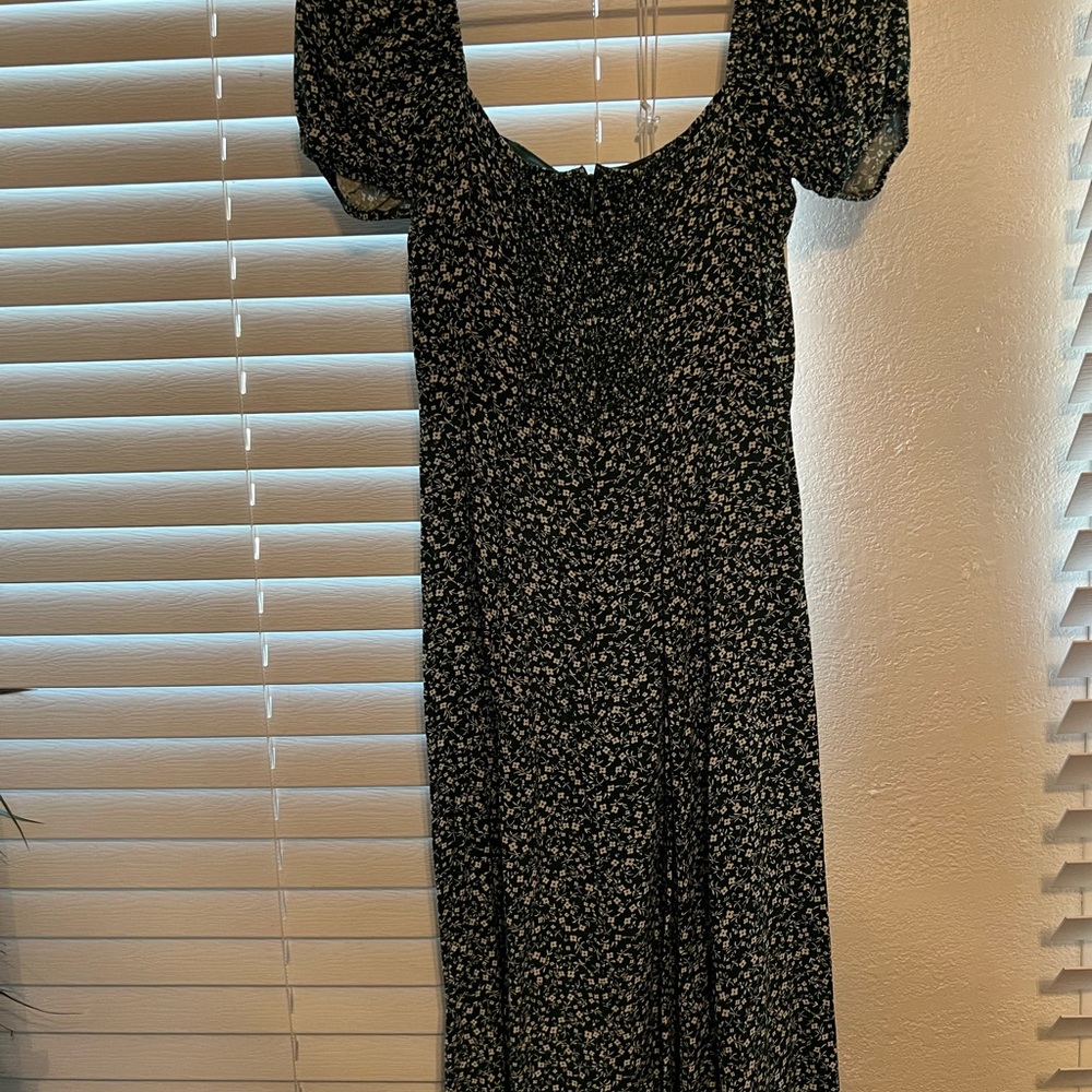 Miami Black Floral Long Sleeve Dress